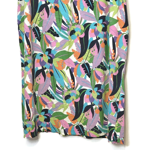 Boden Tropical Floral Print Ruffle Scoop Neck Sleeveless Midi Long Dress Size 18 - Picture 3 of 10